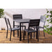 Bolero Valletta Grey Slatted Outdoor Table 780mm Bolero