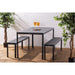 Bolero Valletta Grey Slatted Outdoor Table 1560mm Bolero