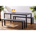 Bolero Valletta Grey Slatted Outdoor Table 1560mm Bolero