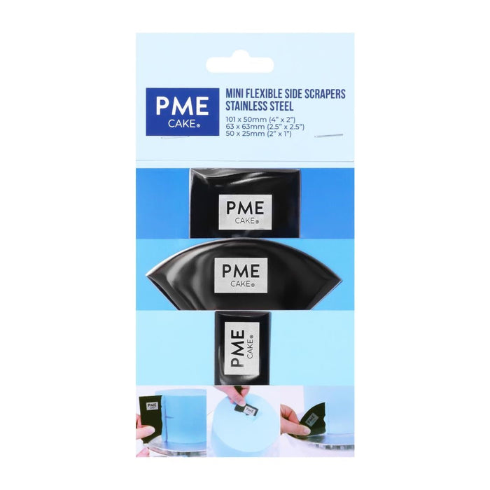 PME Mini Flexible Icing Side Scrapers (3 Pack) PME