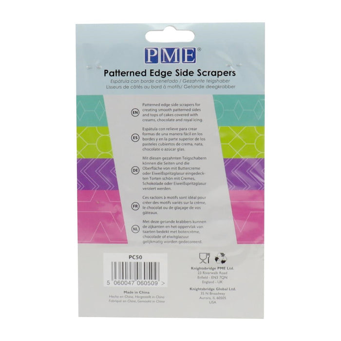 PME Side Scrapers Patterned Edge Plastic (4 Pack) PME