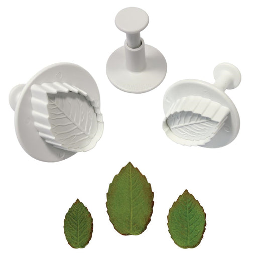 PME Foliage Veined Rose Leaf Plunger Cutter (3 Pack) PME