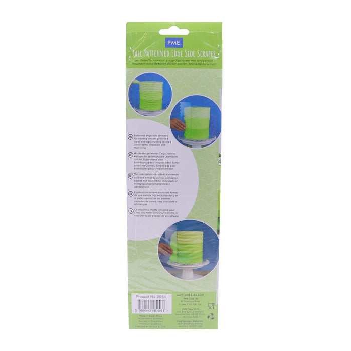 PME Side Scraper Patterned Acrylic Scallop 255mm PME