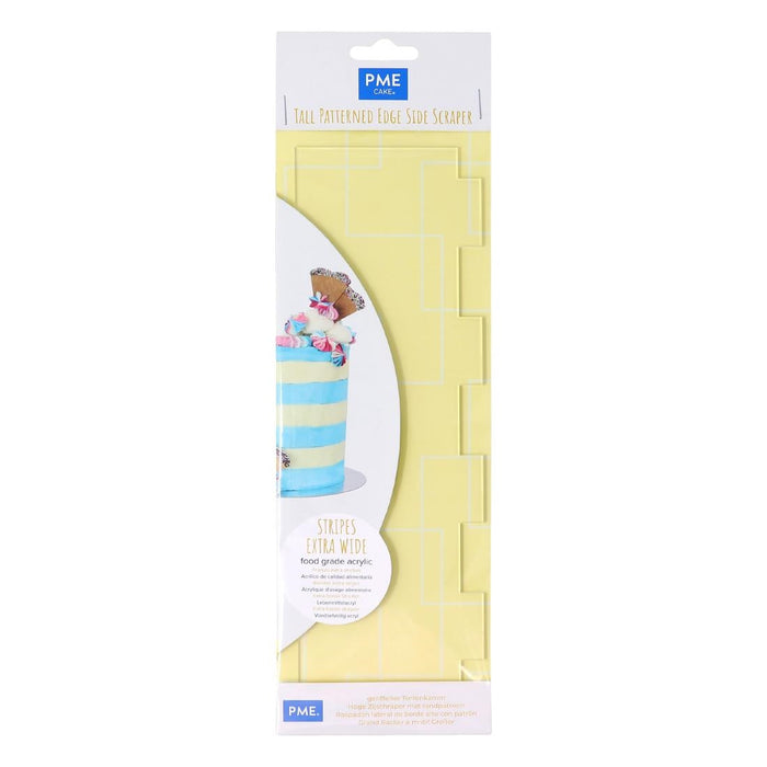 PME Side Scrapers Patterned Acrylic Extra Wide Stripes 255mm PME