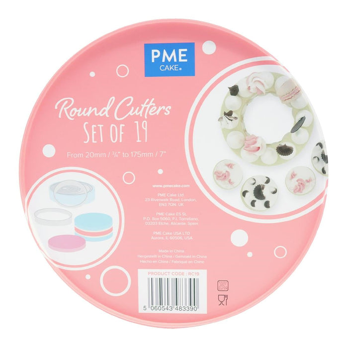 PME Round Stainless Steel Cutters (19 Pack) PME