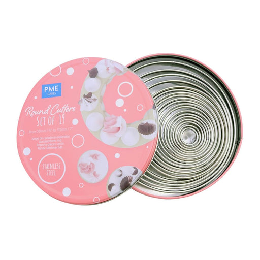 PME Round Stainless Steel Cutters (19 Pack) PME