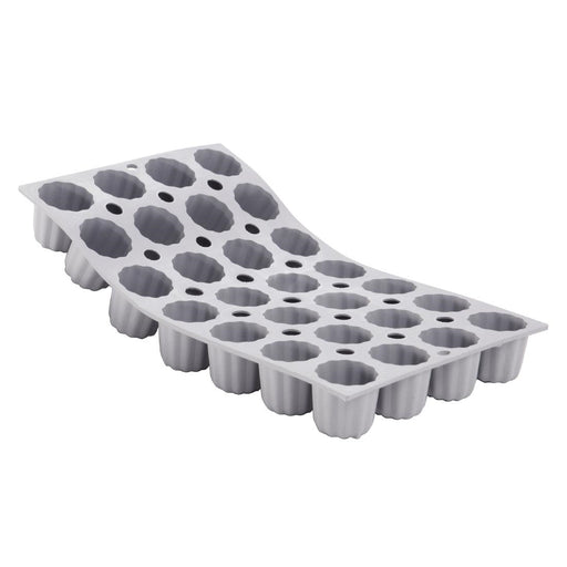 Mini fluted cake mould 30x17.6x3.5cm. 28 cakes Ø3.5cm x 3.5cm