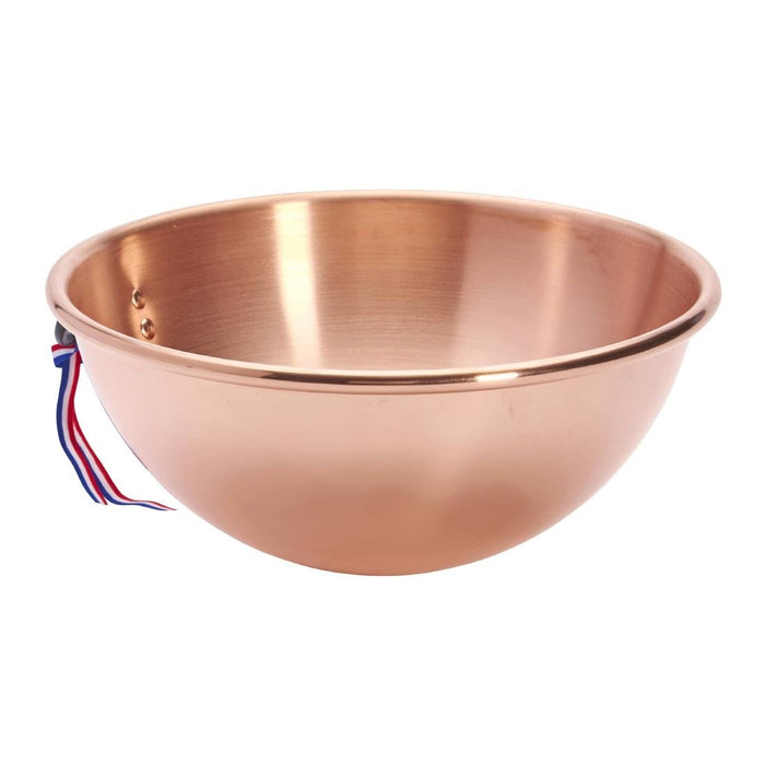 De Buyer Copper Egg Whites Bowl with Cast Iron Ring Handle 200mm De Buyer