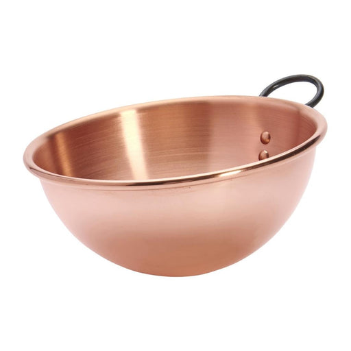 De Buyer Copper Egg Whites Bowl with Cast Iron Ring Handle 200mm De Buyer