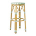 Bolero Parisian Style PE Rattan Bar Stools Light Green (2 Pack) Bolero