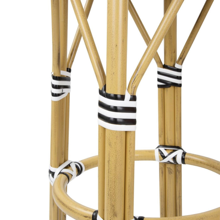 Bolero Parisian Style PE Rattan Bar Stools Black  (2 Pack) Bolero