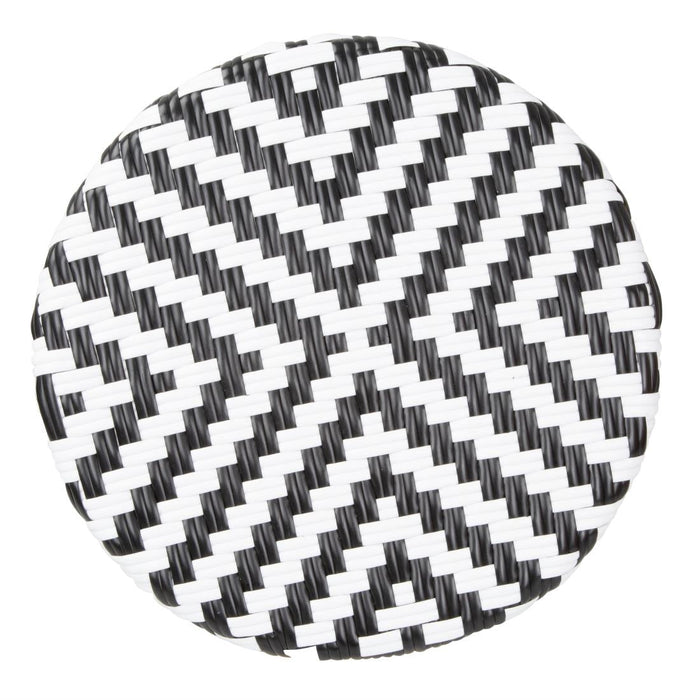 Bolero Parisian Style PE Rattan Bar Stools Black  (2 Pack) Bolero