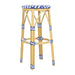 Bolero Parisian Style PE Rattan Bar Stools Blue (2 Pack) Bolero