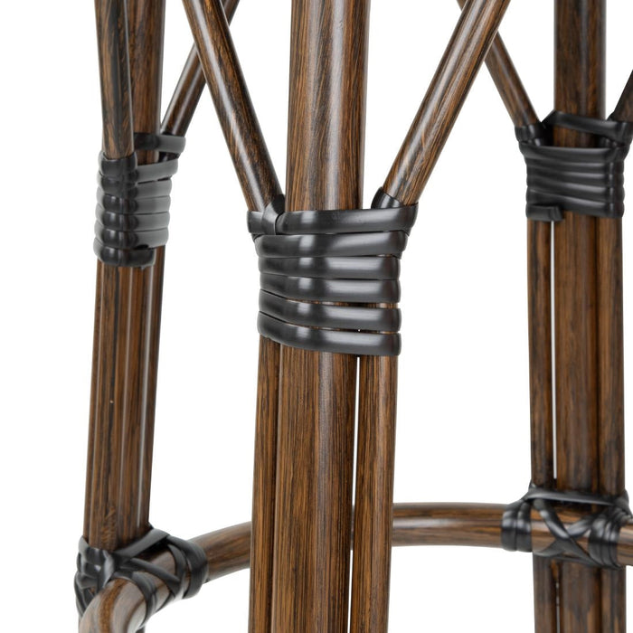 Bolero Parisian Style PE Rattan Bar Stools Black Dot Mix (2 Pack) Bolero