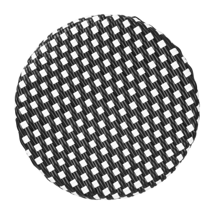 Bolero Parisian Style PE Rattan Bar Stools Black Dot Mix (2 Pack) Bolero