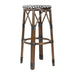 Bolero Parisian Style PE Rattan Bar Stools Black Dot Mix (2 Pack) Bolero