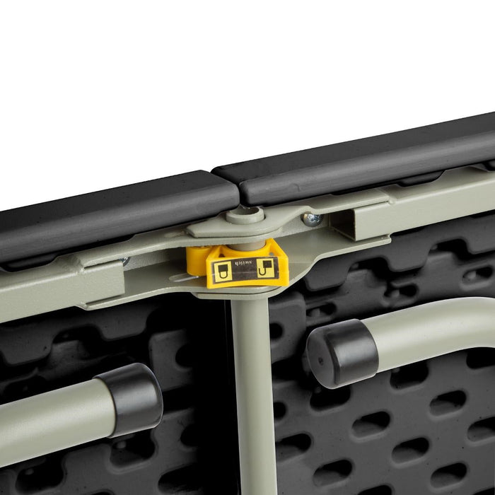 Bolero Rectangular Centre Folding Table 6ft Black Bolero