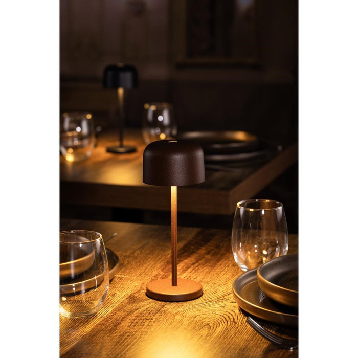 Olympia Siena Table Lamp Round Dome Chestnut 200mm Olympia