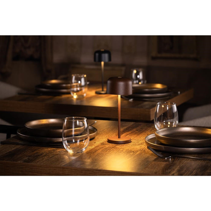 Olympia Siena Table Lamp Round Dome Chestnut 200mm Olympia