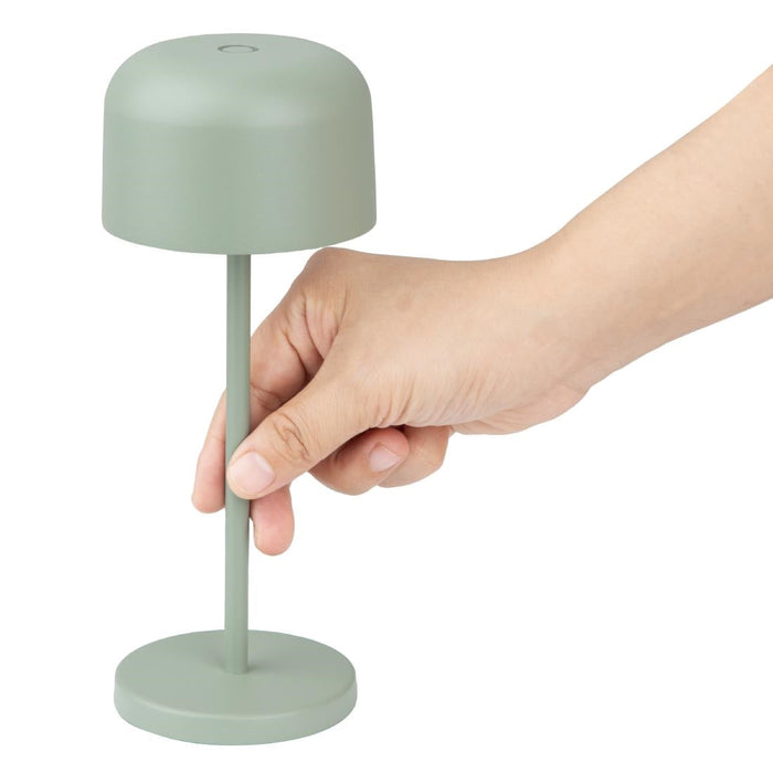 Olympia Siena Table Lamp Round Dome Sage 200mm Olympia