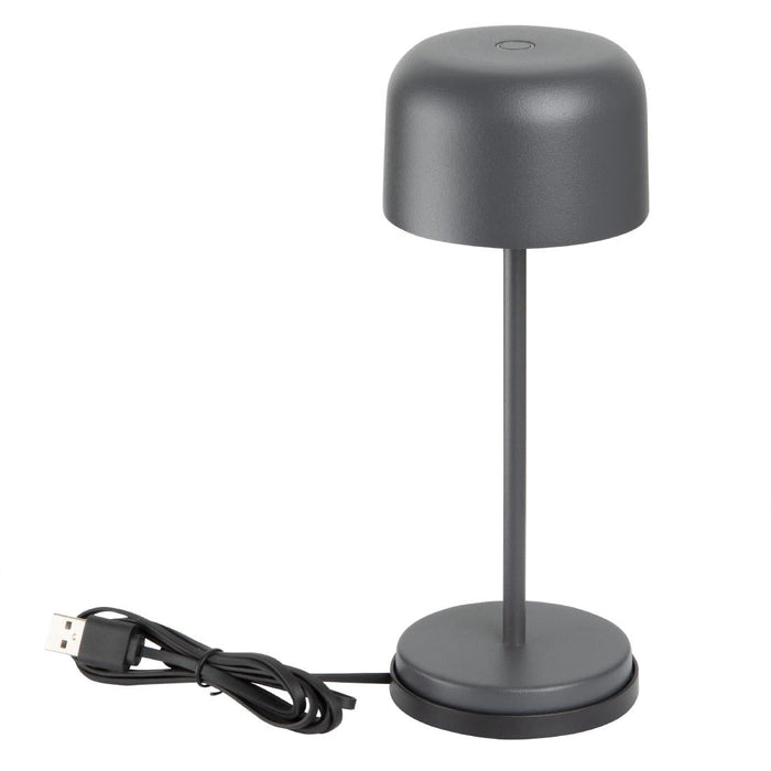 Olympia Siena Table Lamp Round Dome Grey 200mm Olympia