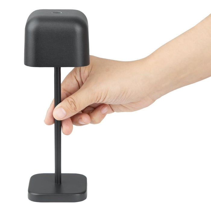 Olympia Lucca Table Lamp Squared Dome Black 200mm Olympia