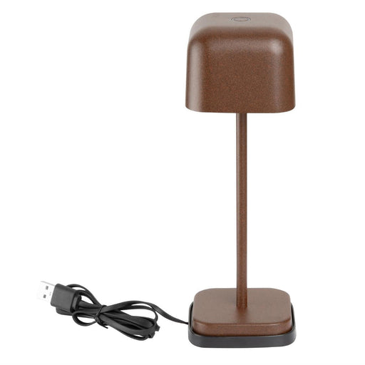 Olympia Lucca Table Lamp Squared Dome Chestnut 200mm Olympia