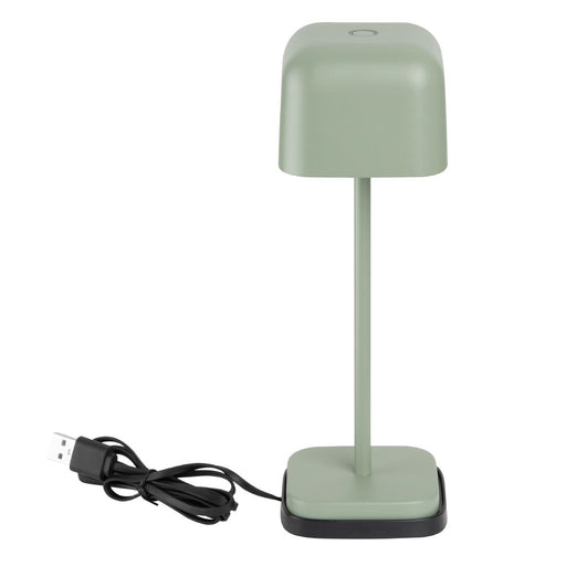 Olympia Lucca Table Lamp Squared Dome Sage 200mm Olympia