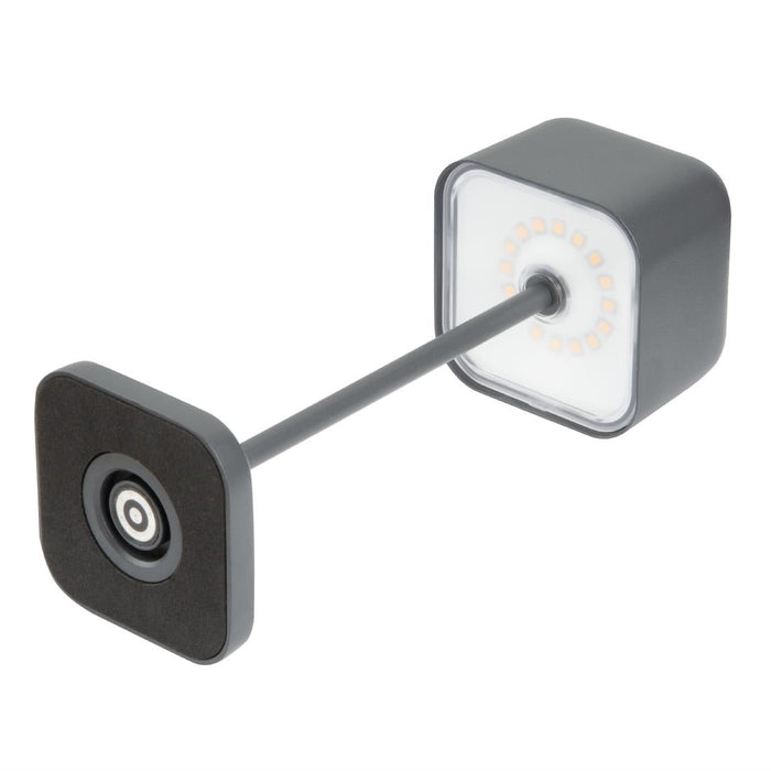 Olympia Lucca Table Lamp Squared Dome Grey 200mm Olympia