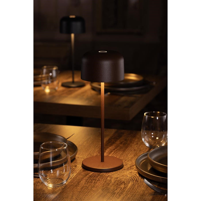 Olympia Siena Table Lamp Round Dome Chestnut 300mm Olympia