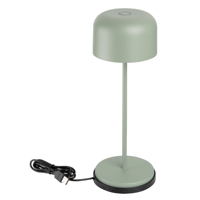 Olympia Siena Table Lamp Round Dome Sage 300mm Olympia