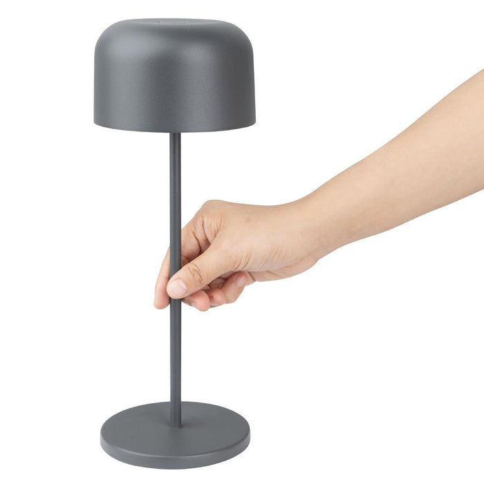 Olympia Siena Table Lamp Round Dome Grey 300mm Olympia