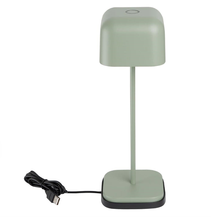 Olympia Lucca Table Lamp Squared Dome Sage 300mm Olympia