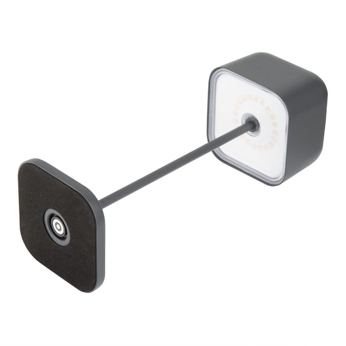 Olympia Lucca Table Lamp Squared Dome Grey 300mm Olympia