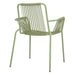 Bolero Melbourne Rope Design Arm Chairs Light Green (4 Pack) Bolero