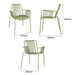 Bolero Melbourne Rope Design Arm Chairs Light Green (4 Pack) Bolero