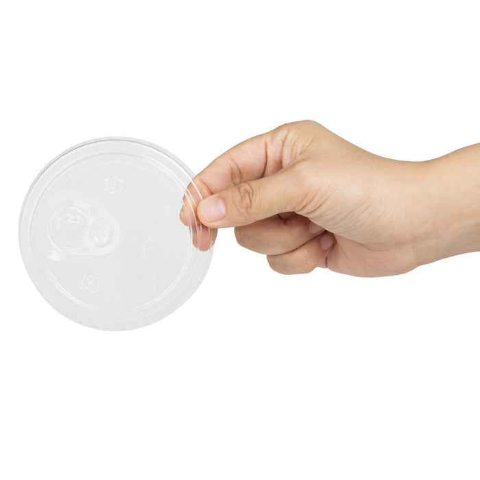 Fiesta Recyclable rPET Strawless Lids for 12/16/20oz Cups (400 Pack) Fiesta Recyclable