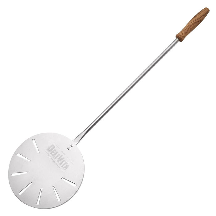 Spin your pizza in your oven like a true Pizzaiolo with the Brand new DeliVita Pizza Turner, the stainless steel circular base slides effortlessly under the pizza allowing you to turn for the perfect bake.