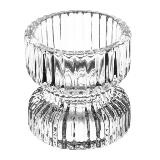 Olympia Ridged Glass Tealight/Candle Holders 52x52mm (6 Pack) Olympia