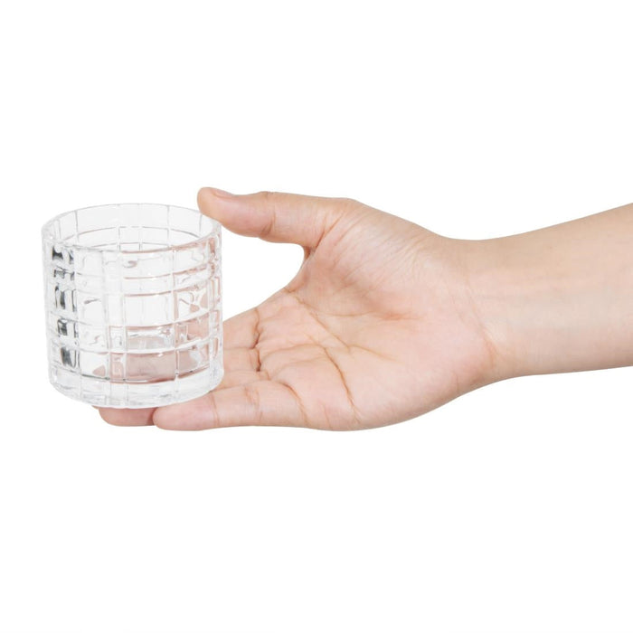 Olympia Geo Glass Tealight Holders 64x57mm (6 Pack) Olympia