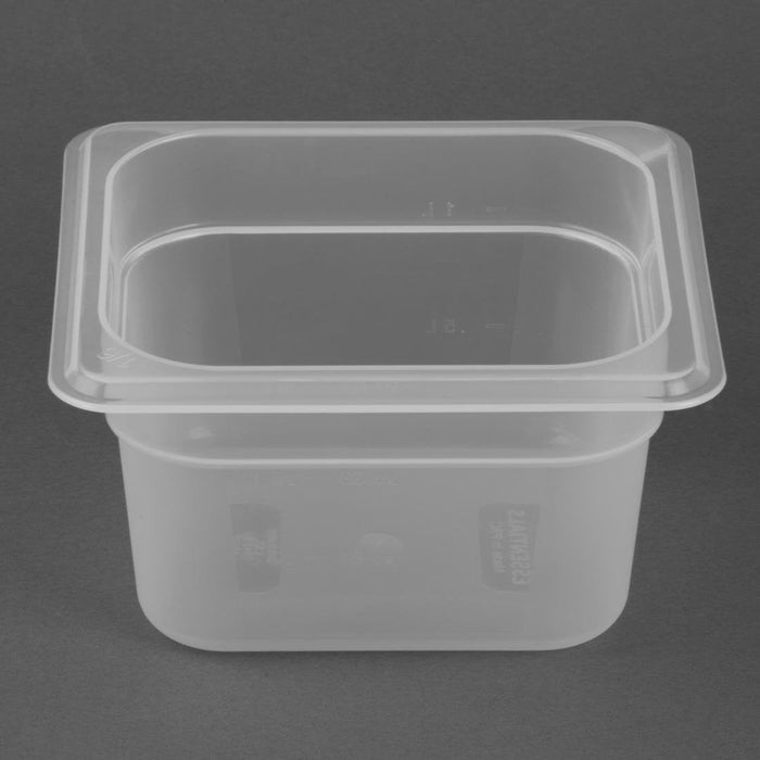 Nisbets Essentials Polypropylene 1/6 Gastronorm Container 100mm Nisbets Essentials