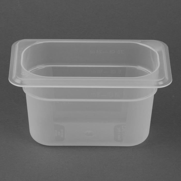 Nisbets Essentials Polypropylene 1/9 Gastronorm Container 100mm Nisbets Essentials