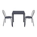 Bolero Adeline Steel Square Table 700mm Slate Blue Bolero