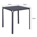 Bolero Adeline Steel Square Table 700mm Slate Blue Bolero