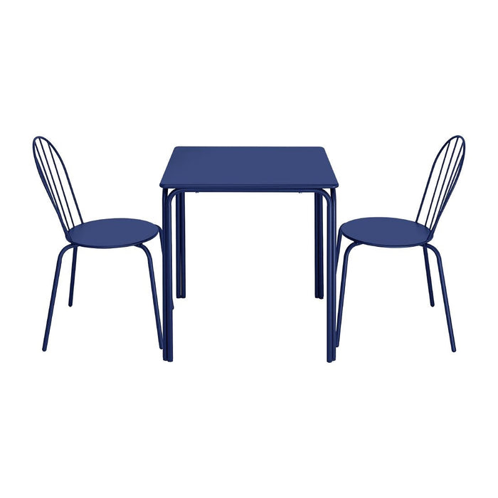 Bolero Adeline Steel Square Table 700mm Dark Navy Bolero