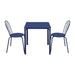 Bolero Adeline Steel Square Table 700mm Dark Navy Bolero