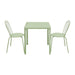 Bolero Adeline Steel Square Table 700mm Light Green Bolero