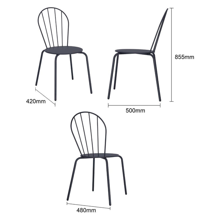 Bolero Adeline Side Chairs Slate Blue (4 Pack) Bolero