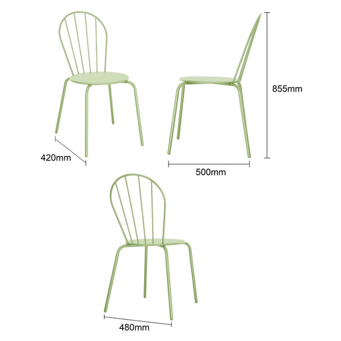 Bolero Adeline Side Chair Light Green (4 Pack) Bolero