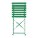 Bolero Perth Forest Green Pavement Style Steel Folding Chairs (2 Pack) Bolero